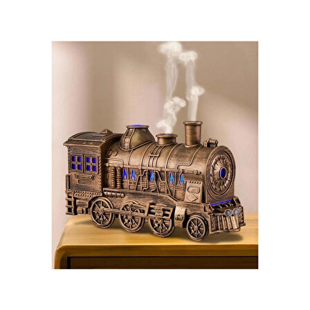 Tren Şeklinde Buharlı Oda Hava Nemlendirici Işık Buhar Makinesi Kumandalı ( Lisinya )