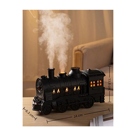 Tren Şeklinde Buharlı Oda Hava Nemlendirici Işık Buhar Makinesi Kumandalı ( Lisinya )