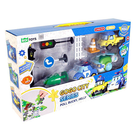 POLI-ZR-912 Robocar Poli Gogo City Seri Poli Burky Helly Oyun Seti