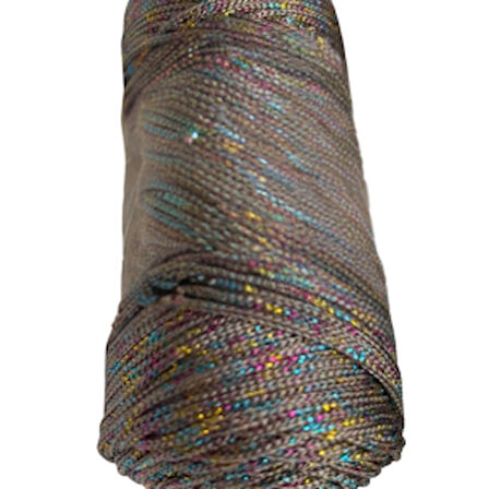 Makrome İpi 3mm  Polyester Vizon Simli