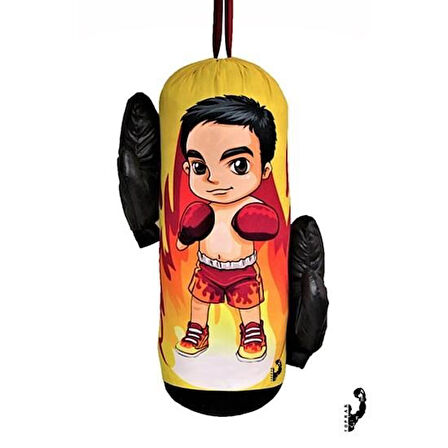 Çocuk Boks Kum Torbası Eldiven Dahil 2-6 Yaş 3KG Boksör