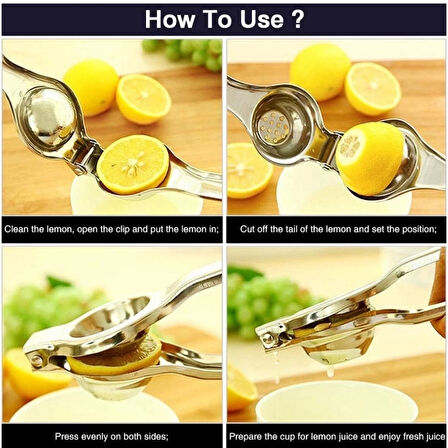 Paslanmaz Çelik Limon Sıkacağı ( Lisinya )