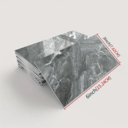 Gri Mermer Desenli Alüminyum Plastik Duvar Sticker ( Lisinya )