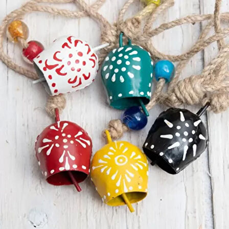 Desenli 4'lü Çan Süs Seti