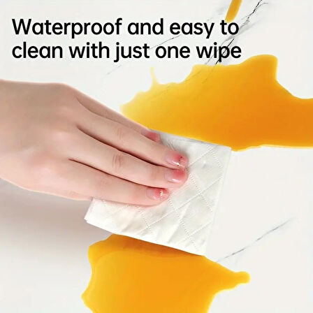 Vinil Beyaz Mermer Desenli Alüminyum Plastik Duvar Sticker ( Lisinya )