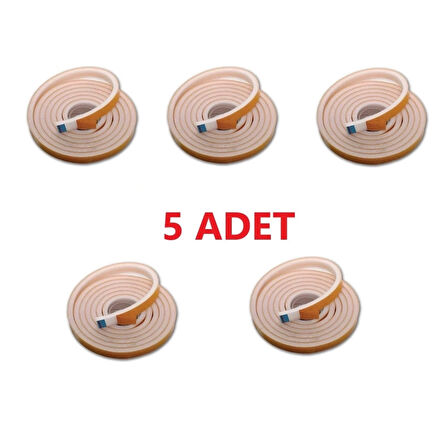 5 Adet 9 Metre Pencere Izolasyon Bandı Yapışkanlı Cam Yalıtım Süngeri Rüzgar Soğuk Kesici Pimapen Fitili ( Lisinya )