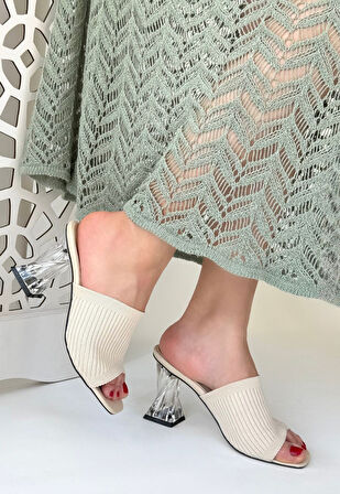 Evra Ten Triko Topuklu Terlik - Lisinya