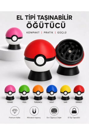 Arvina Atelier Top Tasarımlı Mini Tütün Öğütücü Grinder Kırmızı