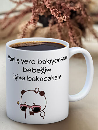 Baskılı Kupa Bardak Seramik Mug - İşine Bakacaksın