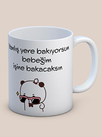 Baskılı Kupa Bardak Seramik Mug - İşine Bakacaksın