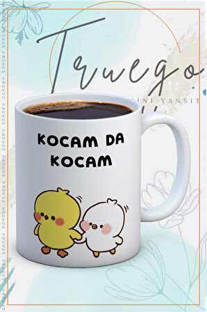 Baskılı Kupa Bardak Seramik Mug - Kocam da Kocam