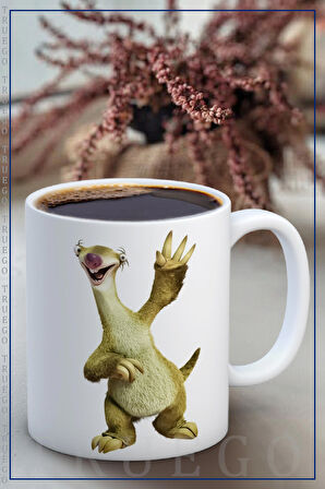 Baskılı Kupa Bardak Seramik Mug - Miskin