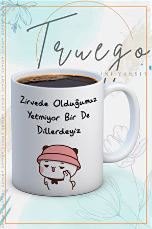 Baskılı Kupa Bardak Seramik Mug -Dillerdeyiz...