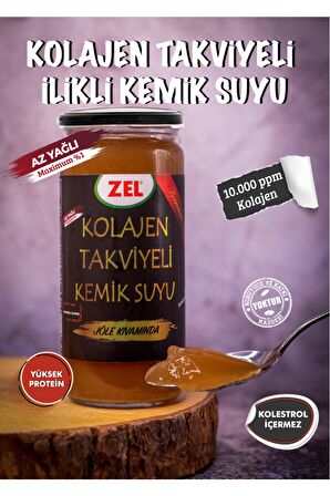 Zel Premium İlikli Kemik Suyu 480 Ml Kolajen Takviyeli Jöle Kıvamında