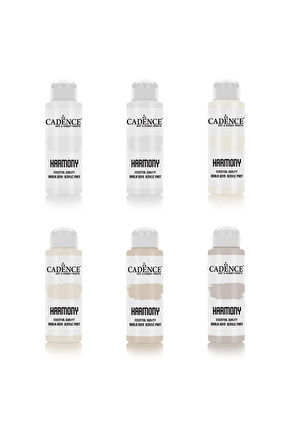 Ekonomik Akrilik Boya 6x120ml Beyaz Renkler Avantajlı Paket