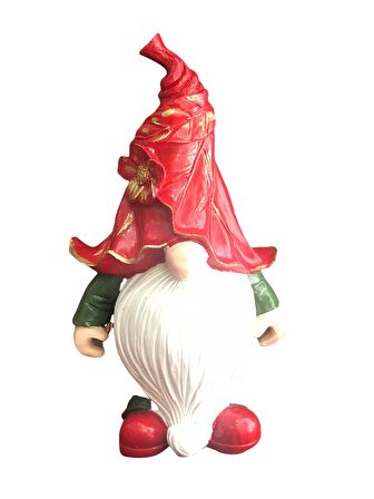 Gnome, Burnuk,Sakallı Kırmızı Cüce Biblo - Dekor