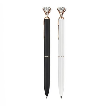Premium İşlevsel Kullanışlı Modern Kalem Lüks Kristal Tasarım Beyaz