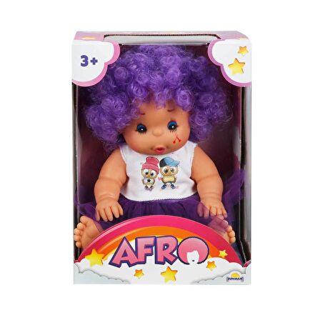 Afro Kıvırcık Saçlı Bebek 23 cm FABBATOYS