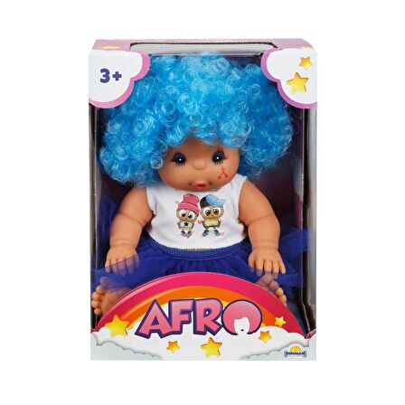 Afro Kıvırcık Saçlı Bebek 23 cm FABBATOYS