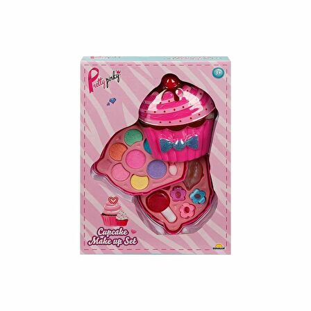 Cupcake Şekilli 2 Katlı Makyaj Güzellik Seti FABBATOYS