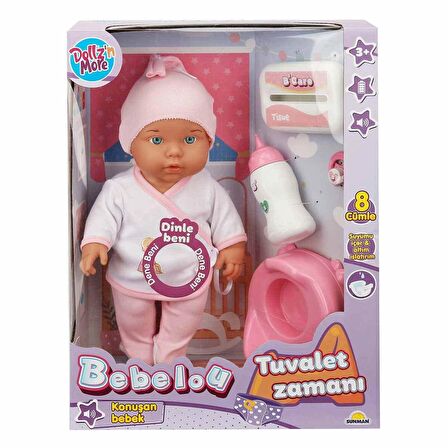 Bebelou Tuvalet Zamanı Sesli Bebek Seti 35 cm FABBATOYS 