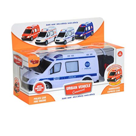 Kumandalı Sesli Işıklı Polis Arabası-Jandarma-Ambulans-İtfaiye 1:18 FABBATOYS