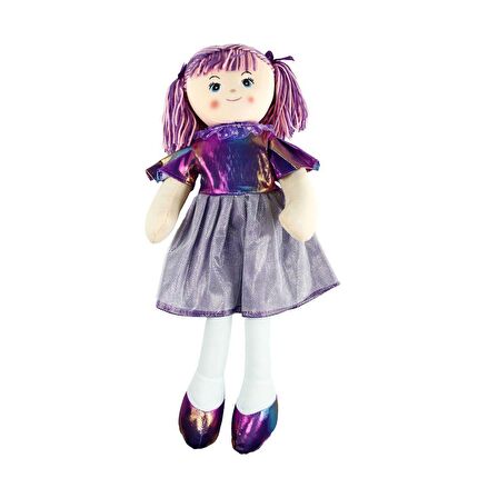 Parlak Elbiseli Bez Bebek 50 cm FABBATOYS