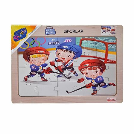 Ahşap Eğitici Puzzle Sporlar FABBATOYS