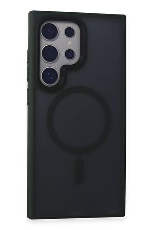 Mkorayavm Samsung Galaxy S24 Ultra Uyumlu Magsafe Şarj Özellikli Lens Korumalı Kapak