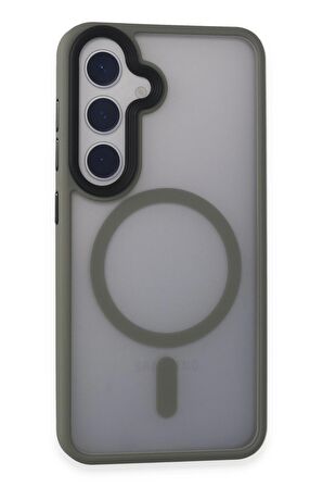 Mkorayavm Samsung Galaxy S24 Uyumlu Magsafe Şarj Özellikli Lens Korumalı Kapak