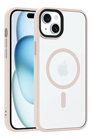 Mkorayavm Apple iPhone 15 Uyumlu Magsafe Şarj Özellikli Lens Korumalı Kapak