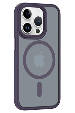 Mkorayavm Apple iPhone 15 Pro Max Uyumlu Magsafe Şarj Özellikli Lens Korumalı Kapak
