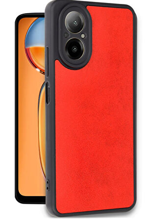 Mkorayavm Realme 12 Lite Leke Tutmayan İz Yapmayan Estetik Tasarım Deri Kılıf 