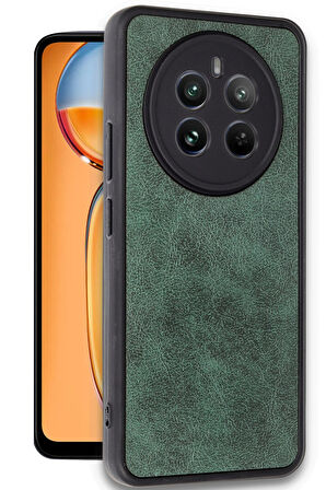 Mkorayavm Realme 12 Pro Leke Tutmayan İz Yapmayan Estetik Tasarım Deri Kılıf 
