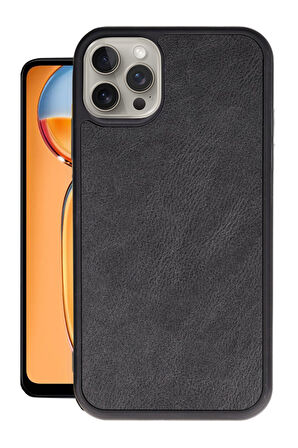 Mkorayavm iPhone 15 Pro Leke Tutmayan İz Yapmayan Estetik Tasarım Deri Kılıf 