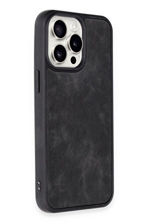 Mkorayavm iPhone 15 Pro Leke Tutmayan İz Yapmayan Estetik Tasarım Deri Kılıf 