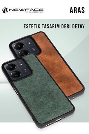 Mkorayavm iPhone 13 Leke Tutmayan İz Yapmayan Estetik Tasarım Deri Kılıf 