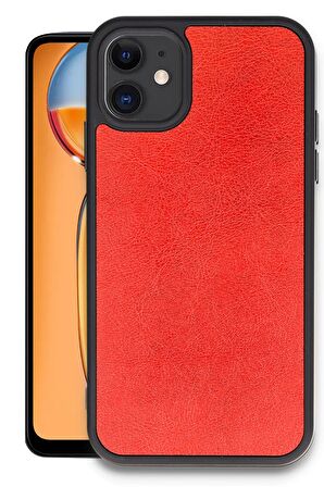 Mkorayavm iPhone 11 Leke Tutmayan İz Yapmayan Estetik Tasarım Deri Kılıf 