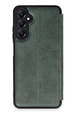 Mkorayavm Samsung Galaxy A55 5G Stand Olabilen İç Kısmı Kadife Deri Yüzeyli Kapaklı Kılıf