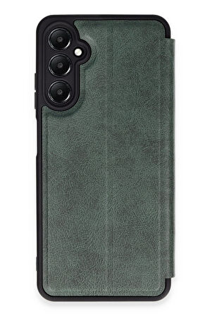 Mkorayavm Samsung Galaxy A05S Stand Olabilen İç Kısmı Kadife Deri Yüzeyli Kapaklı Kılıf