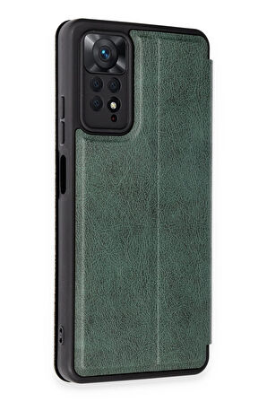 Mkorayavm Xiaomi Redmi Note 12 Pro 4G Stand Olabilen İç Kısmı Kadife Deri Yüzeyli Kapaklı Kılıf
