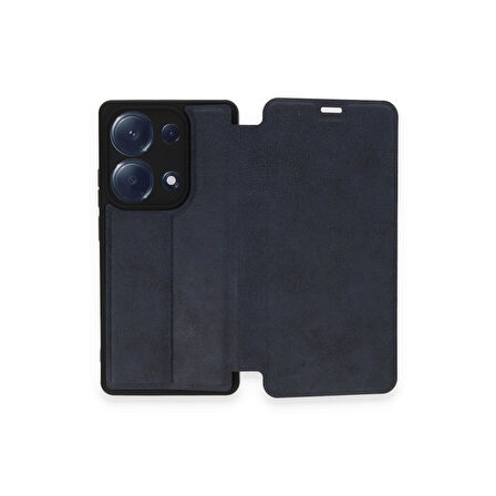 Mkorayavm Xiaomi Poco M6 Pro 4G Stand Olabilen İç Kısmı Kadife Deri Yüzeyli Kapaklı Kılıf