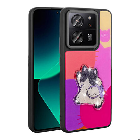 Mkorayavm Xiaomi Mi 13T TPU Malzemeli Kabartmalı İkonik Figürlü  Silikon Kapak
