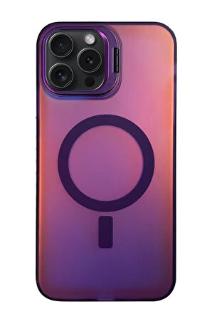 Mkorayavm Apple iPhone 16 Pro Max Uyumlu Standlı Kamera Korumalı Magsafe Kapak