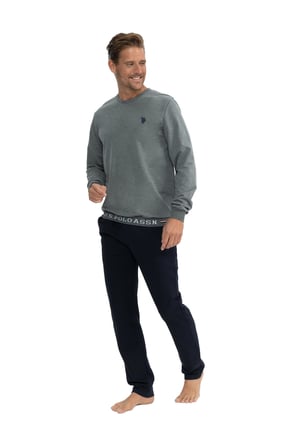 Erkek 2 İplik Dokuma Manşet Kol Dar Paça Cepli Pijama Takım