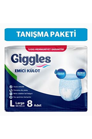 Yetişkin Emici Külot Large 8'li 1 Paket 8 Adet
