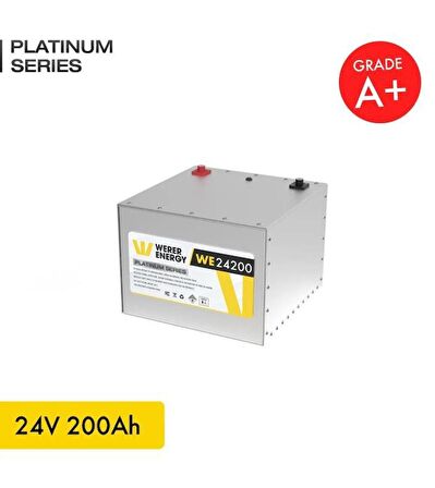 24V 200Ah LiFePO4 Platinum Series Bluetooth'lu Lityum Demir Fosfat Akü 