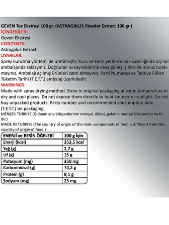Geven Toz Ekstresi 100 Gr. Cam Kavanoz