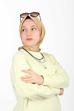 Aker Eşarp Mor Kadın Düz Polyester Eşarp