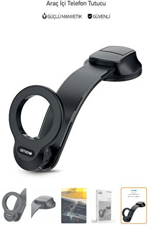 Magsafe Araç Tutucu Vantuzlu Esnek Torpido Üstü